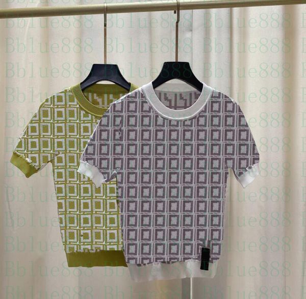 

women's knitted letters short sleeve t-shirt curly bead fabric 620, White