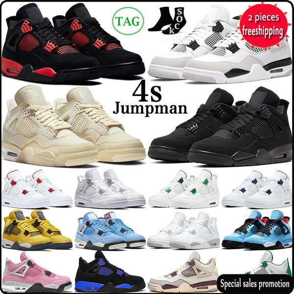 

jumpman 4 4s mens basketball shoes military black cat canvas red thunder university blue thunder pink cactus jack men women trainers outdoor