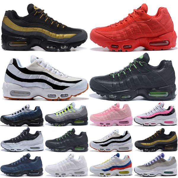 

classic max 95 running shoes man woman size 36-45 sneakers trainers neon pink suede black and green rose triple white navy blue solar red gr