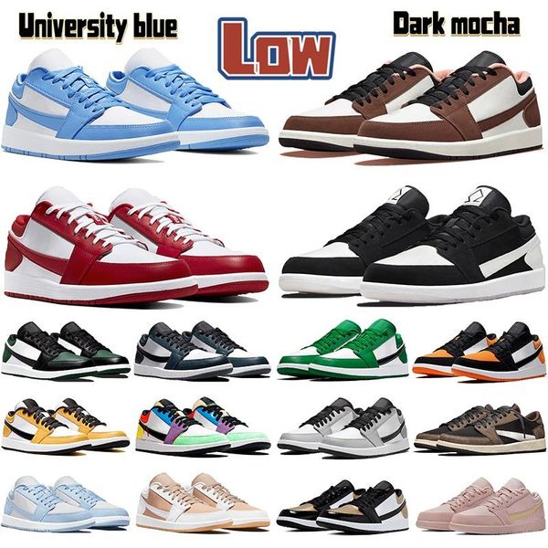

1 1s mens low basketball shoes fragment panda shadow wolf grey court purple sier paris bred toe spruce aura laser men trainers chaussures, Black