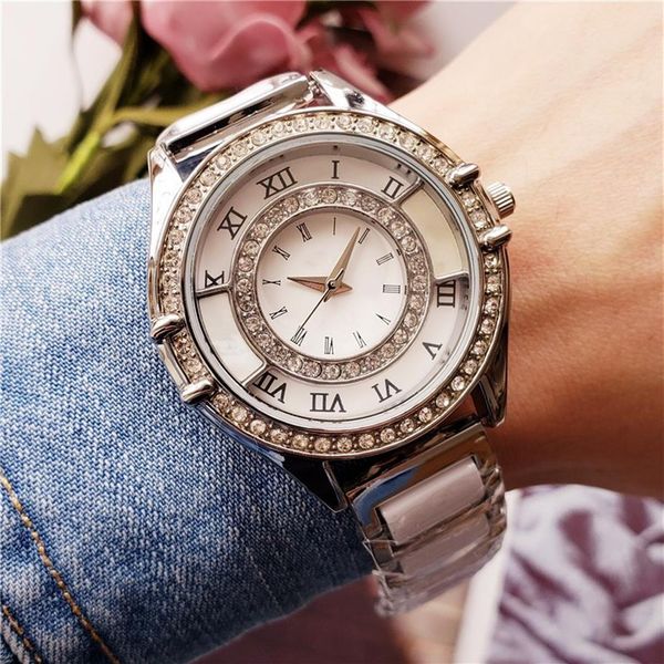 

2020 new three needle series luxury mens watches roman numeral dial quartz watch designer watches omg brand fashion st255g, Slivery;brown