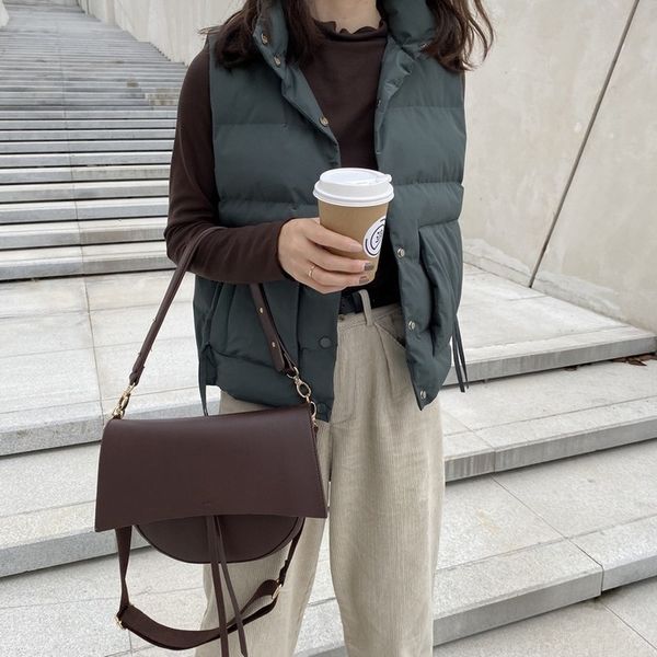 

sleeveless cottonpadded jacket women winter ins coat loose collar padded cotton waistcoat 201031, Black;white