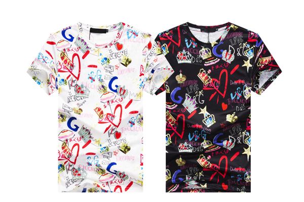 

luxury casual mens t shirt new wear designer short sleeve 100% cotton wholesale black and white size prad tshirt tee m~3xl, White;black