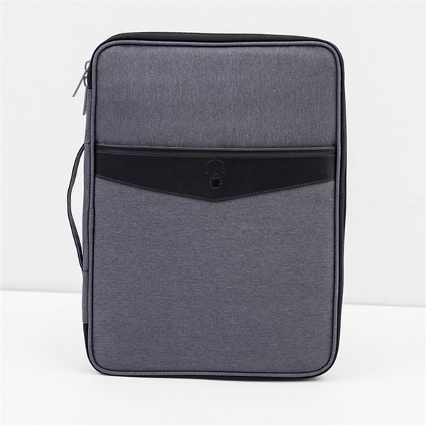 

solid big capacity document bags waterproof passport holder men business briefcase travel accessories 201120