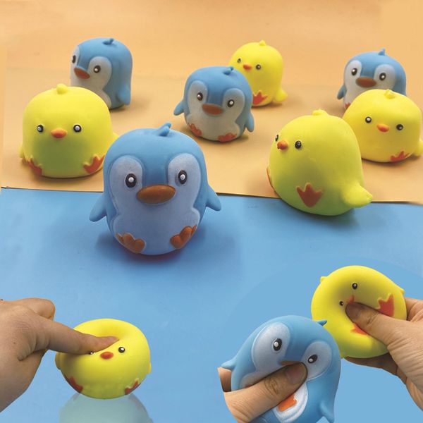 

fidget toys squishy creative decompression vent ball penguin squeeze kneading music new strange flour ball tpr children's toy