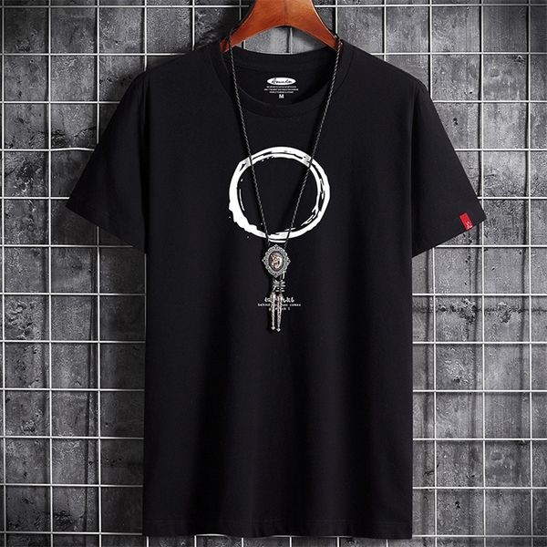 

kaus untuk pria pakaian musim panas kebesaran manga lari harajuku kaus pria streetwear hip hop kaus gotik pakaian gym 220610, White;black