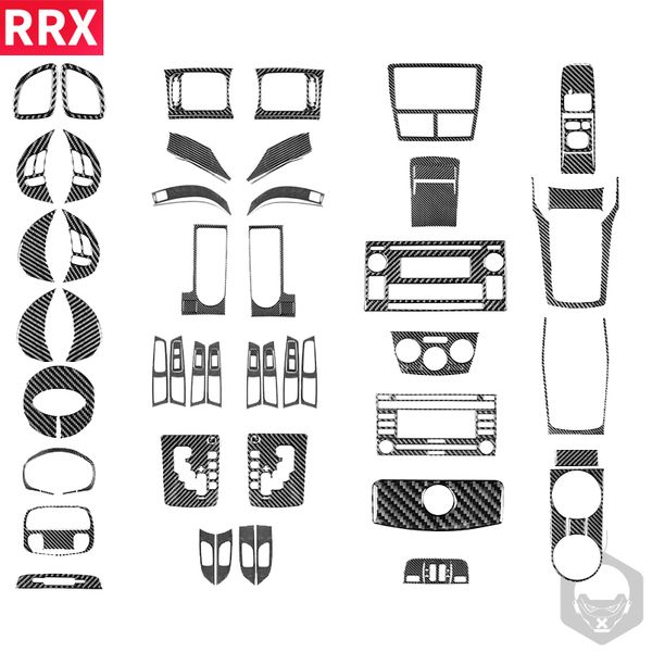 

rrx for subaru impreza 2009 2010 2011 real carbon fiber steering wheel gear shift center contral panel car accessories stickers