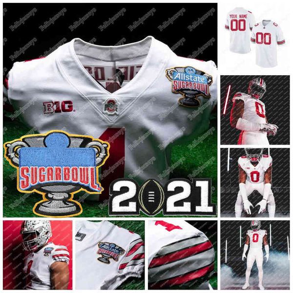 Thr Ohio State Buckeyes 2021 Playoff National Championship Justin Fields J.P. Andrade Danny Vanatsky Hoak NCAA College Football Jersey