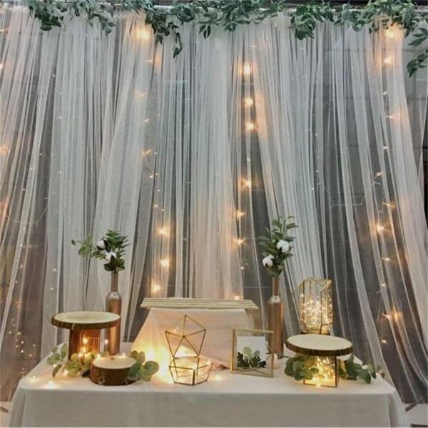 Vorhang Vorhänge Tüll Rolle Sheer Hochzeit Arche Stoff Einfarbig Wohnzimmer Schlafzimmer Vorhänge Party Hintergrund Dekoration Organza Stuhl Deco