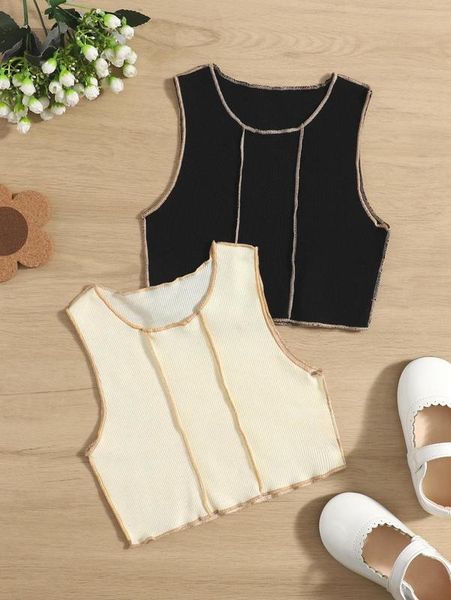 

toddler girls 2pcs stitching tank she, Blue