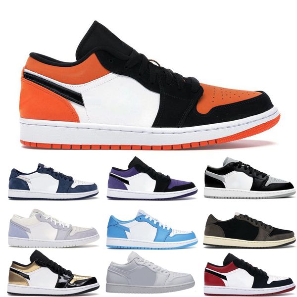 

jumpman 1s low basketball shoes man woman triple white court purple paris grey black toe midnight navy pine green mocha shattered backboard