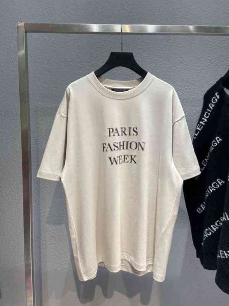 

2022ss spring and summer new high grade cotton printing short sleeve round neck panel t-shirt size: m-l-xl--xxxl color: black white 24q