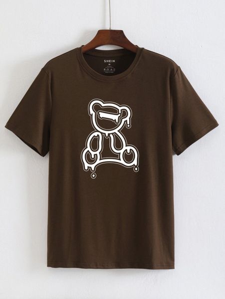 

men bear print tee c5kz#, White;black