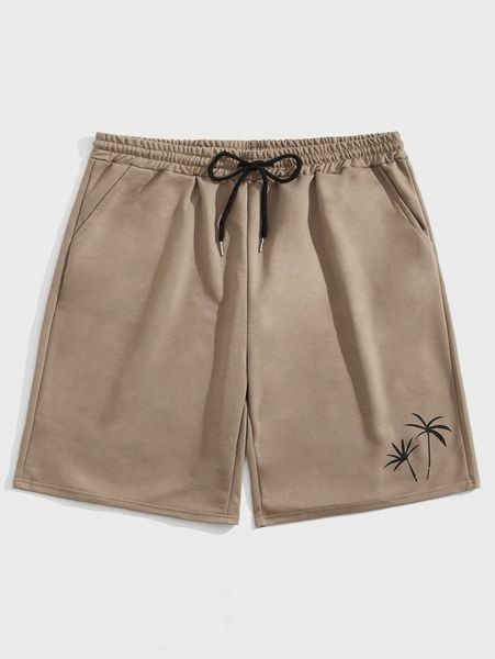 

romwe guys tropical graphic drawstring shorts 107s#, White;black