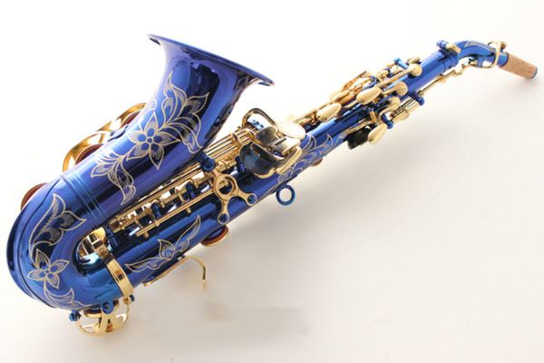 

music curved soprano saxophone b flat brass 802 gold sax with mouthpiece