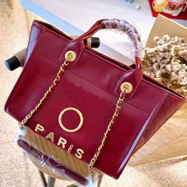 

brand luxury women's handbags beach bags designers ch metal letter badge tote evening bag small mini body leather handbag large female