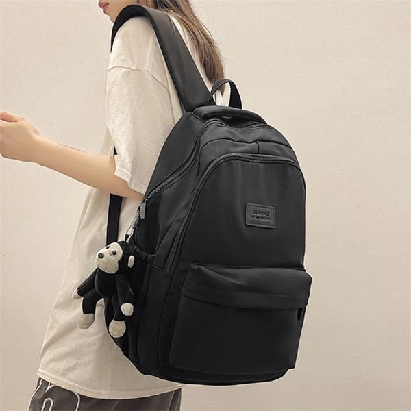

hocodo waterproof nylon women backpack for teenage girl school bag korean style college student bag lapbackpack 220707