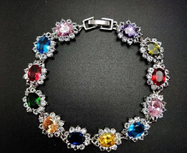

fashion zircon women's popular link, chain crystal bracelet, Black