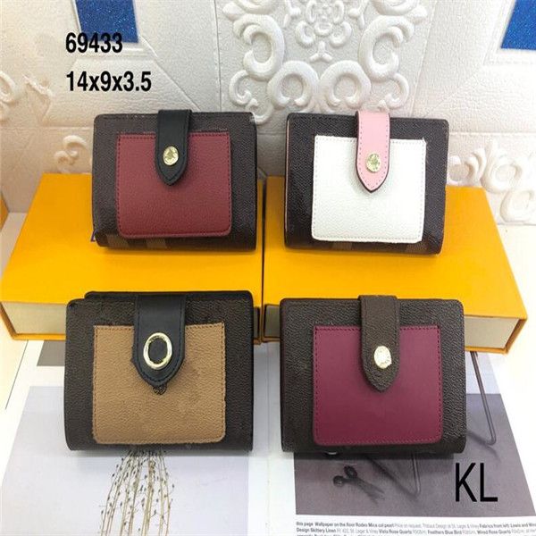 

2022 envelope short wallets designer luxury zipper clutch bags men women lady flap purses coin purse, Red;black