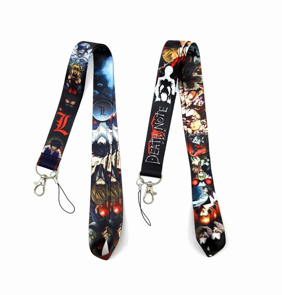 Handy-Anhänger, 10 Stück, Cartoon-Motiv, Japan, DEATH NOTE, Schlüsselband, Handy-Lanyard, Ausweishalter, Seil, Anime-Schlüsselanhänger für Jungen und Mädchen, Großhandel #001