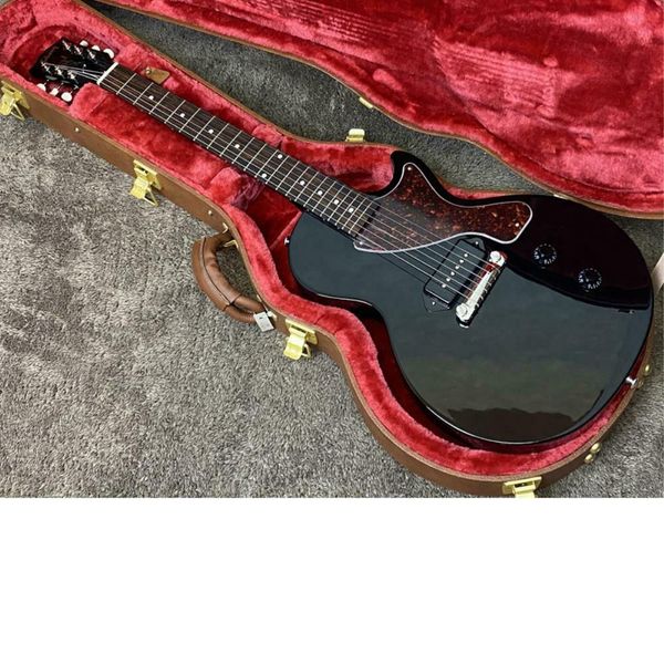 

paul junior ebony electric guitar same of the pictures