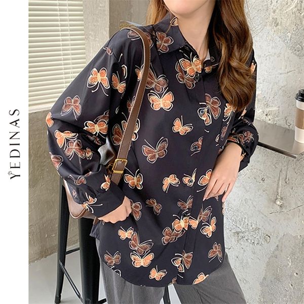 

yedinas za vintage blouse shirt women korean style blouse women's female long sleeve shirt blouse 21302, White