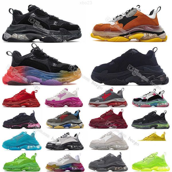 

comfortable clear sole 17fw triple designer platform s paris retro casual shoes luxuries triples mens men womens for all withe black trainer