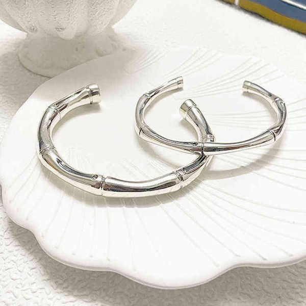 

factory outlet silver bamboo bracelet for men and women, Black