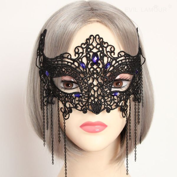Düğün Maskeleri 2022 RHINESTONES HOCO BALIP DANS BAŞLI 22cm*11cm Üst Yarım Yüz Masquerade Kadınlar Bachelorette Nedime Hediyeleri Dantel Göz Cadılar Bayramı Gece Kulübü