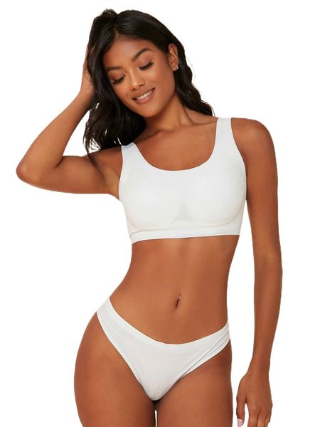 

microfiber ribbed no show lingerie set j0fa#, Black;red