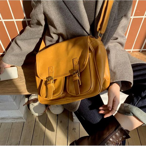 Abendtaschen Japanische Adrette Vintage Umhängetasche Mädchen Coole Breitband Messenger Weibliche College Satchel Frauen Aktentasche Abend