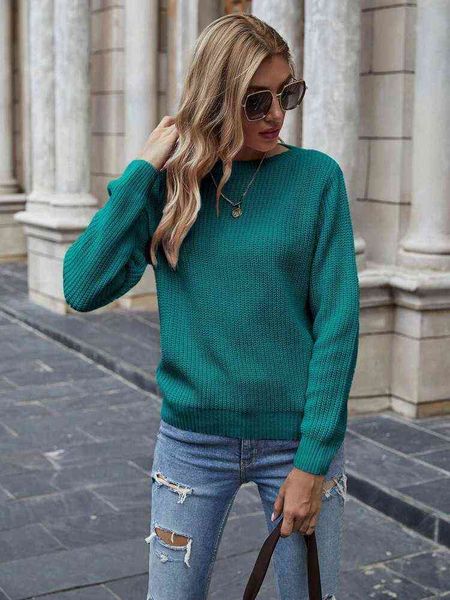 

women's clothing autumn and winter new long sleeve loose knit pullover sweater women's street, White;black