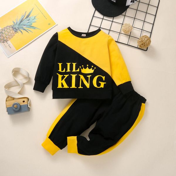 

winter fall newborn baby boys letter clothes lounge set childrens long sleeve pants kid outfits sets 3 6 12, White