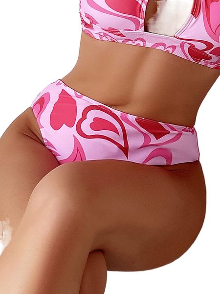 

random h.eart print b.ikini panty b13v#, White;black