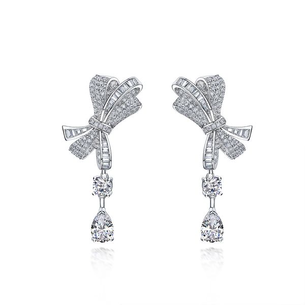 

charm jewelry earrings silver earring girl diamond imitation ruby -selling, Golden