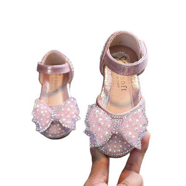 Frühling Sommer Neue Koreanische Mädchen Kinder Prinzessin Beiläufige Einzelne Schuhe Performance Schuhe Kleine Mädchen Schuhe Baby Mädchen Sandalen G220418