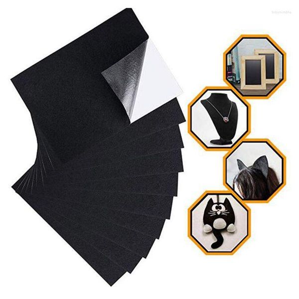 Sacchetti per gioielli Fogli adesivi in tessuto di feltro nero con colla adesiva sul retro per artigianato artistico