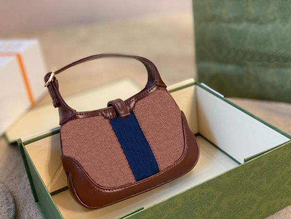 

designer brand denim underarm bag versatile metal clasp decorative classic cross-body bag