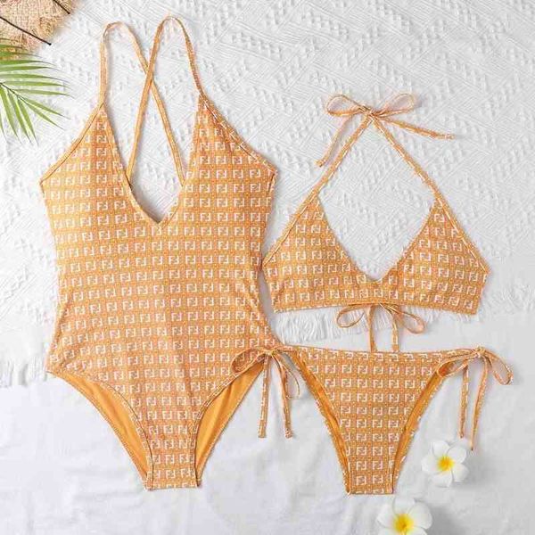 

designer women's swimsuit bikini 2022 cross-border european and american letter f swimsuit split bikini expr, White;black