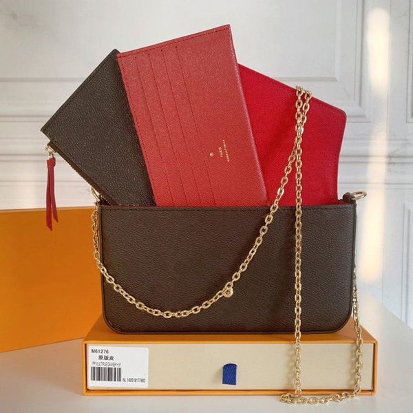 

3-piece set luxurys should bags female square bag women fashion cover lock shoulder crossbody phone beach cosmetic small purses messenger mb