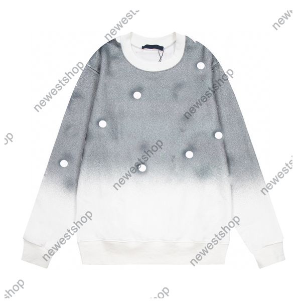 

true size mens hoodies designers hooded luxury men sky gradient print sweatshirt man street long sleeve sweatshirts, Black