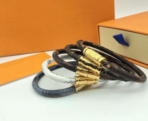 

brand designer bracelet classic flower leather rope buckle beads hand rope men women couple luxury fashion bracelets, Golden;silver