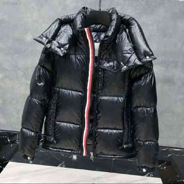 

designer jacket puffer luxury warm mkle mk meng mens down parkas coats winter hooded outdoor warm thick double removable hat, Black