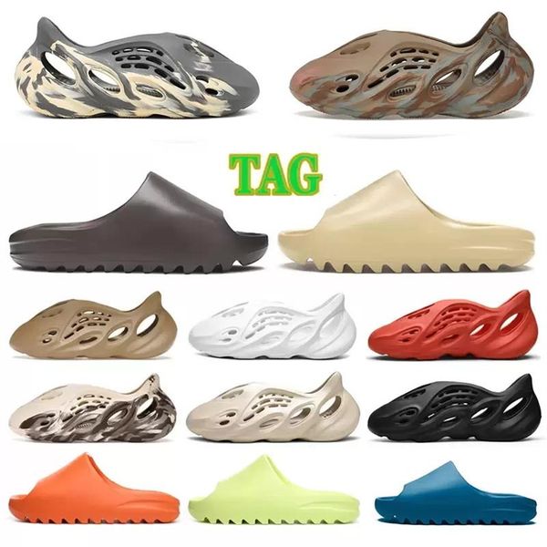 

slippers designer slides for mens womens slide sandals desert sand earth brown bone glow green resin mineral blue trainers big siz232o, Black