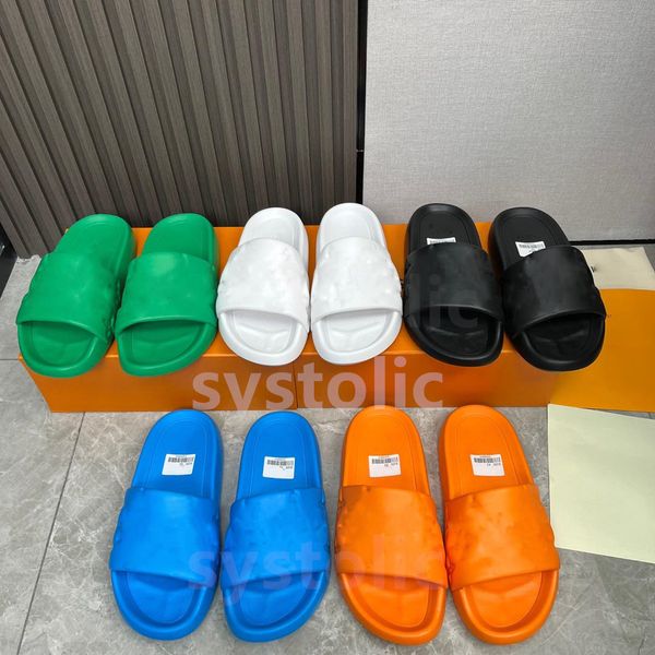 

with box waterfront men women fashion outdoor shoes slippers luxury slides summer flat slipper trendy leather rubber sandal mens beach slide