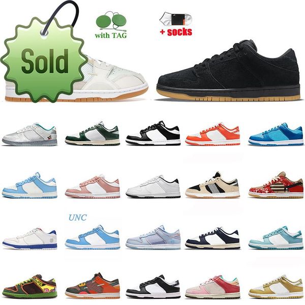 

quality sb low women mens casual shoes running sports dunks platform skate trainers scrap sea glass black white orange paisley t