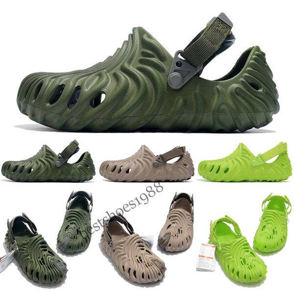 

designer pollex clog croc sandals slides mens womens slippers shoes pantoufle flip flops platform scuffs sandales, Black