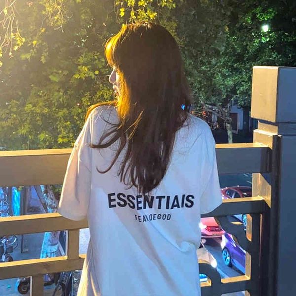 

summer fashion brand fog thread high street letter bottomed shirt loose sleeve t-shirt women 2022 luxury brand fashion design sweatshirts, White;black