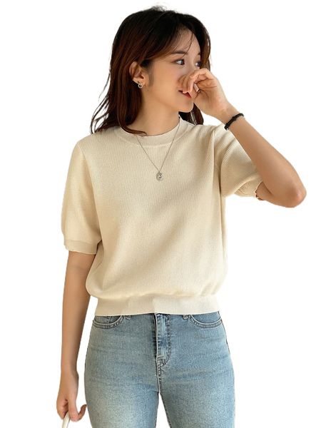 

dazy solid ribbed knit y7mf#, White;black