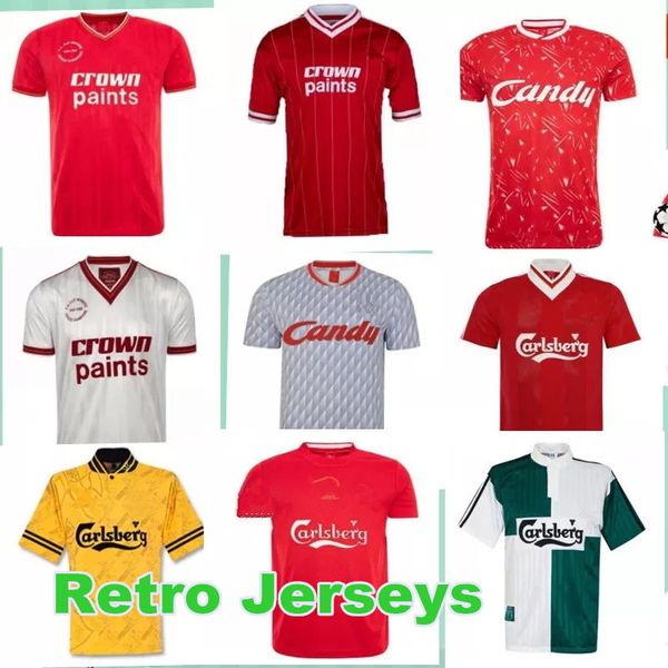 

dalglish retro soccer jerseys gerrard 2005 smicer alonso 10 11 football shirts torres 82 89 91 maillot 85 86 kuyt keane 08 09 suarez, Black;yellow